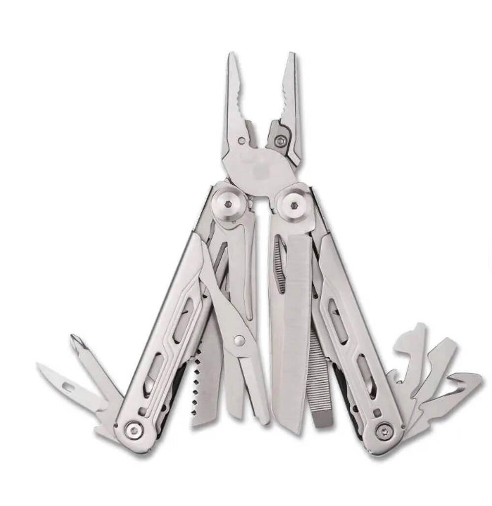 16-in-1 Stainless Steel EDC Multitool Pliers, 440 Steel Camping Multi Tool Knife