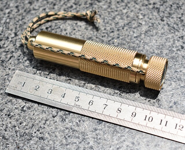 EDC Brass Waterproof Pill Case Container Box Pendant w/ Compass Outdoor Tool