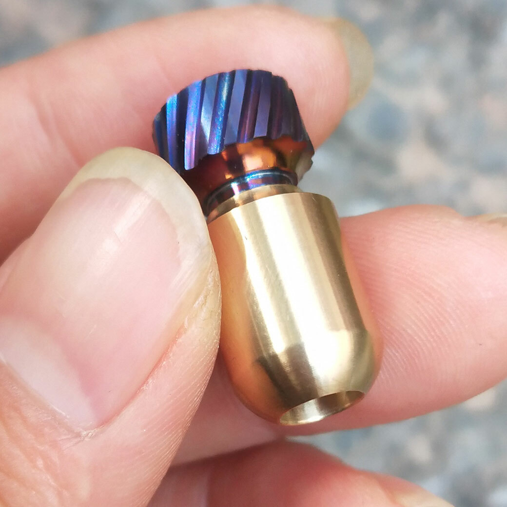 TITANER Titanium Knife Lanyard Bead DIY Necklace Umbrella Rope Pendant EDC Tools