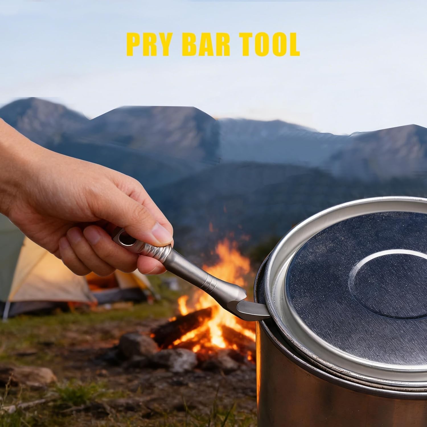 Solid Titanium Pry Bar Multitool Compact Durable EDC Pry Tool for Everyday Carry