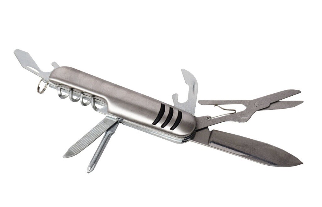 8-IN-1 MULTI USE KNIVES EDC HIKING SPORTS CAMPING BOY SCOUTS TOOL BENCH POCKET