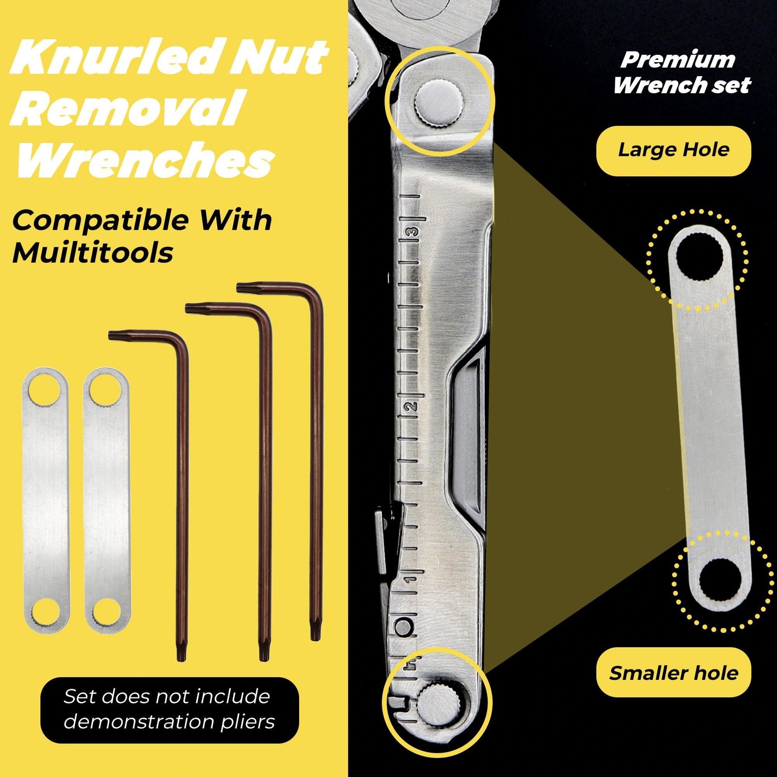 Wrench Set for Multi-Tools – Includes 2 304 Stainless Steel Knurled Nut Wrenc…