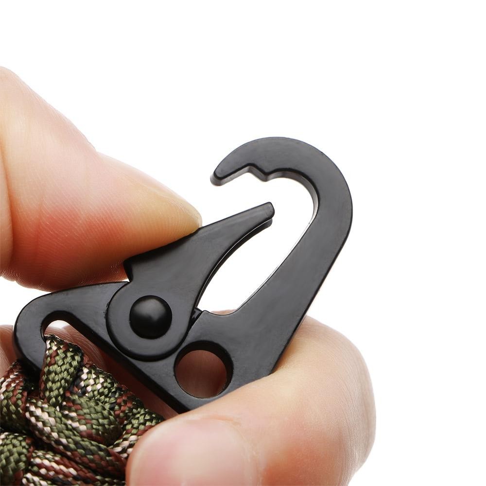 Outdoor Paracord Keychain Carabiner Survival Clip Camping Bottle Opener Tool