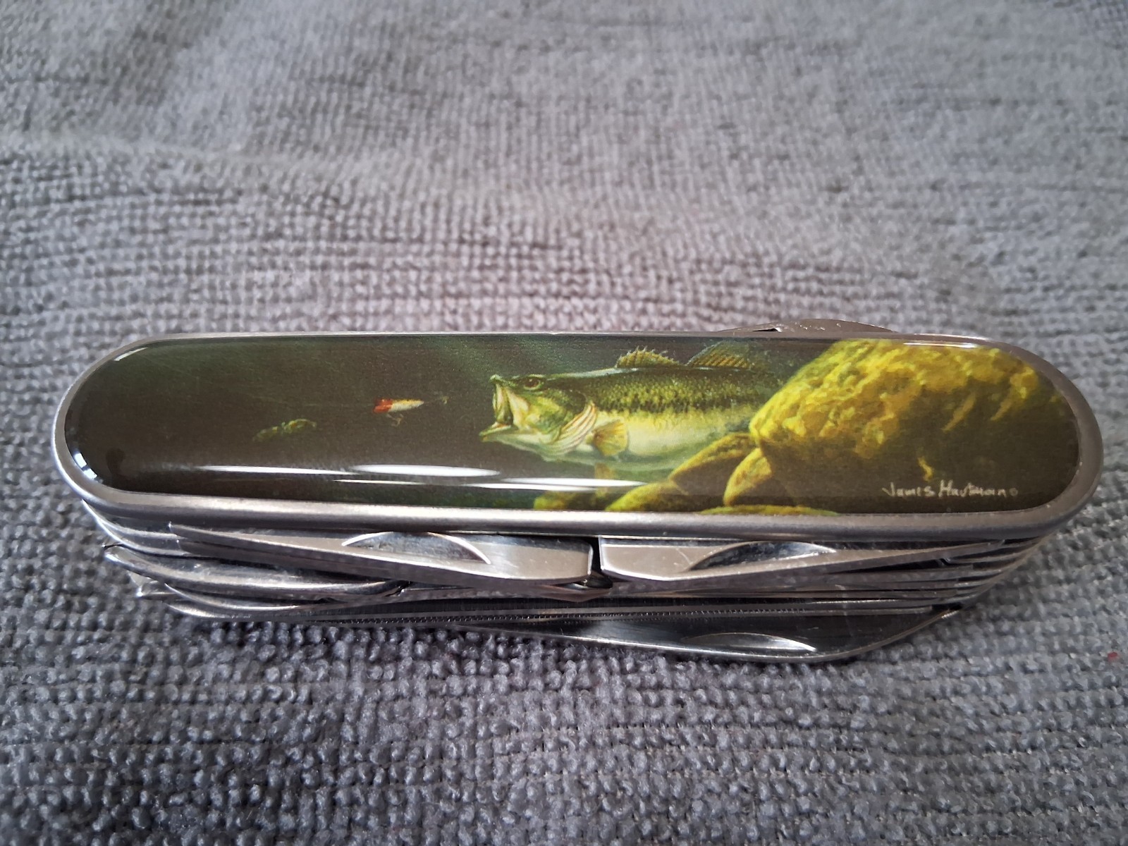 Vintage James Hartman Multi Tool Knife-14 Tools-Fishing-Hunting-Hiking–(D)