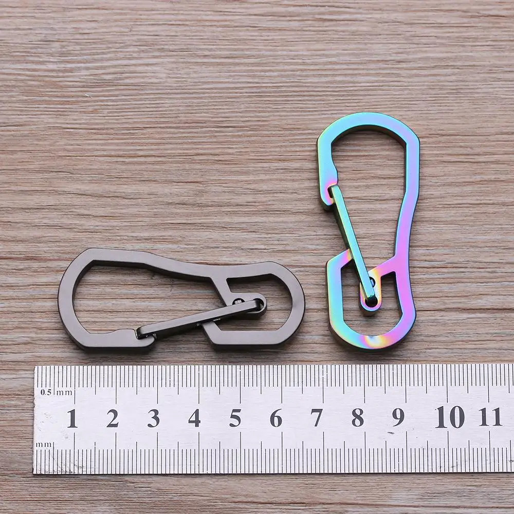 1pc Titanium Plating Carabiner Camping Clip Outdoor Tool Key Ring Clip Keychain
