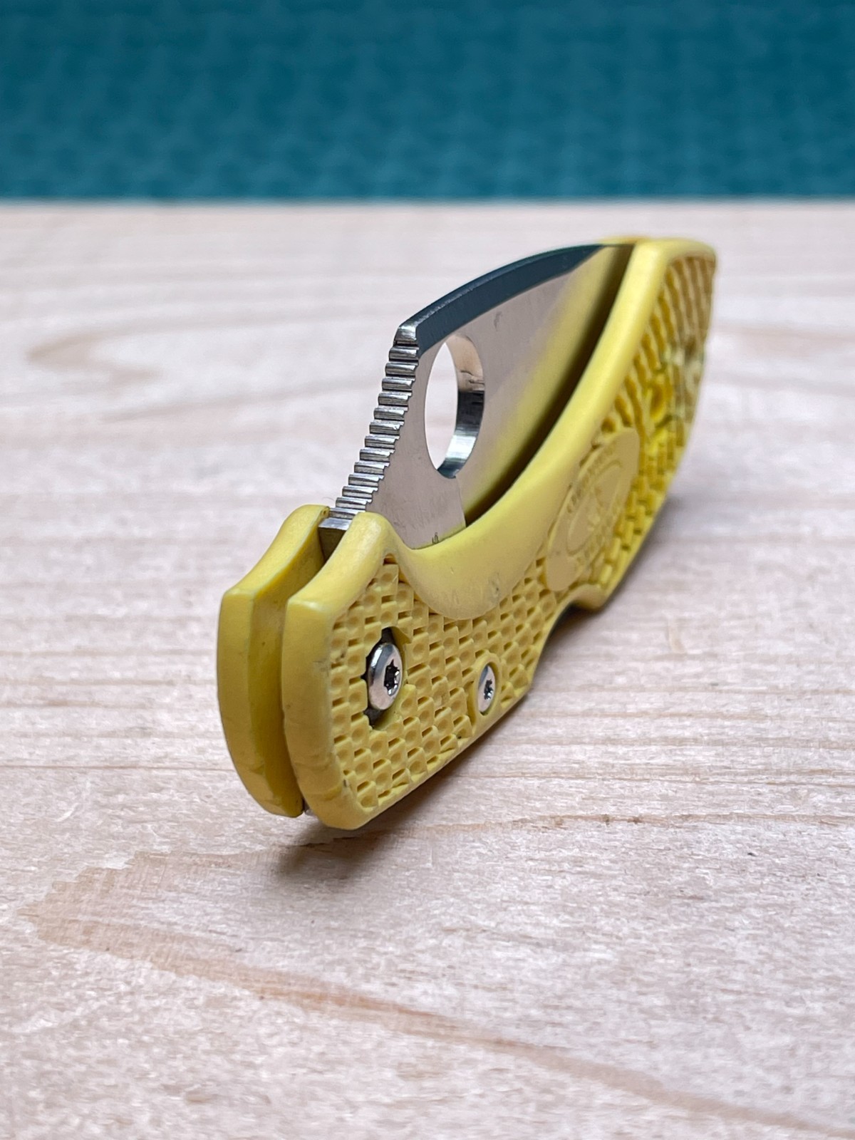 Spyderco Dragonfly Salt H1 Yellow Plain Edge Blade Folding Pocket Knife