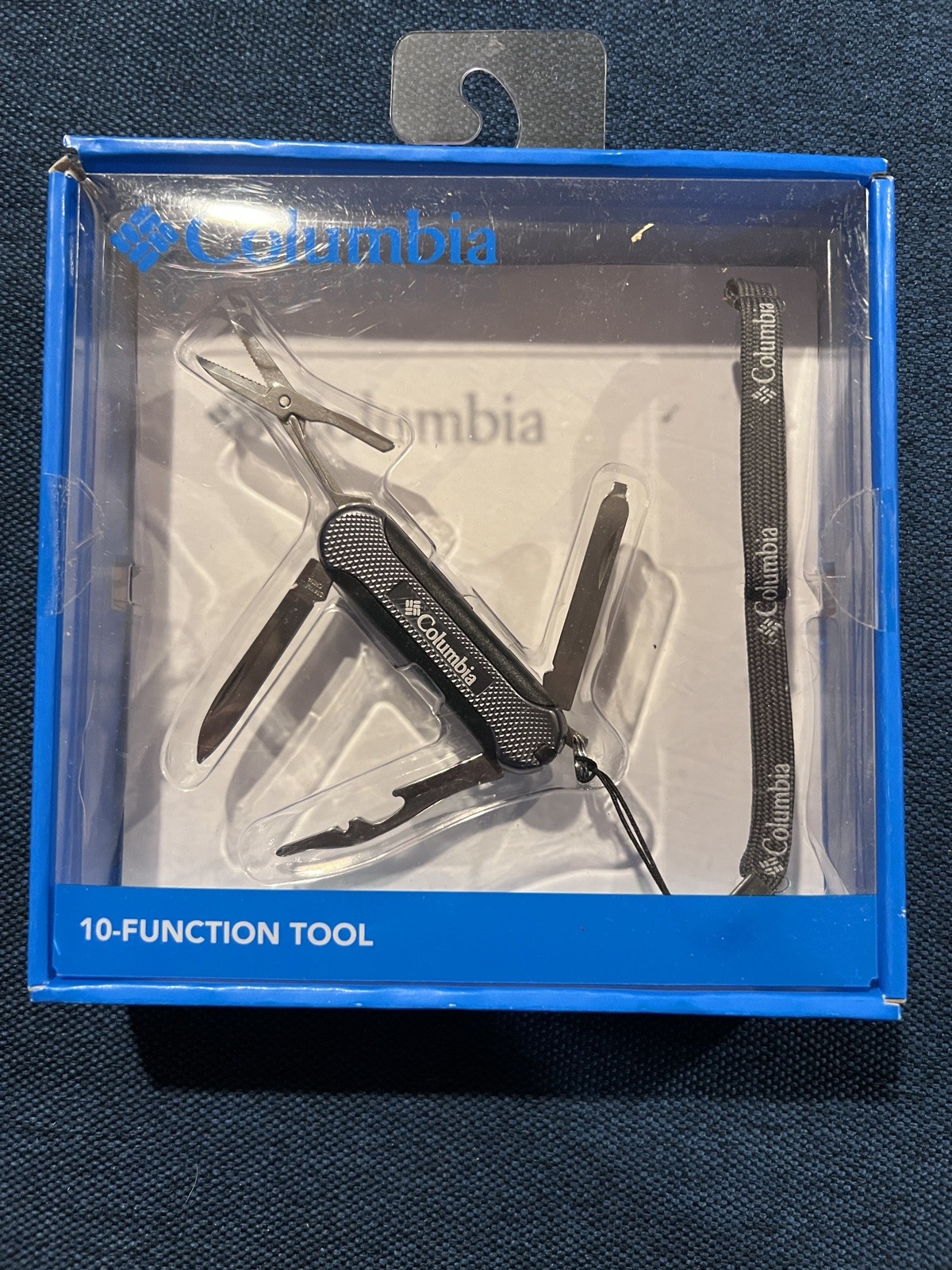 Columbia 10-Function Tool- Knife, Scissors, LED Light, etc. Brand New
