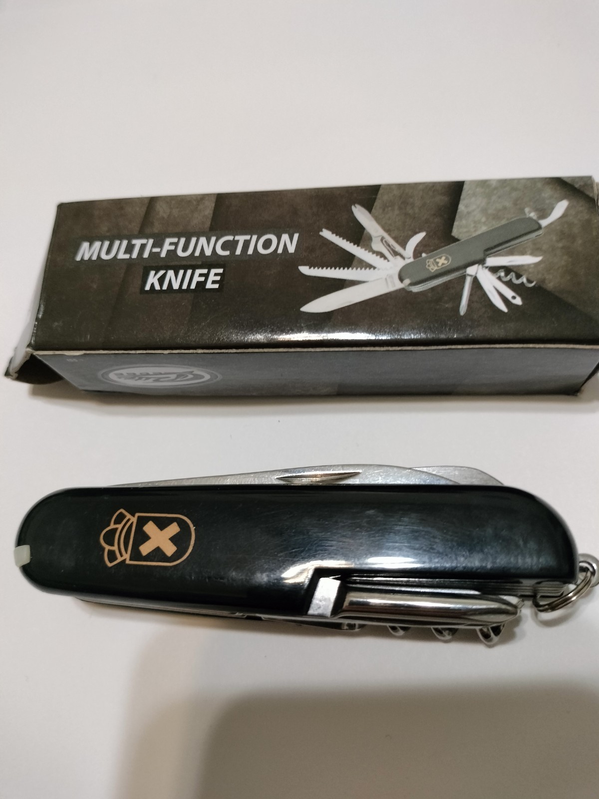 MULTIFUNCTION POCKET KNIFE STAINLESS STEEL UP TO 10 TOOLS NEW IN BOX .