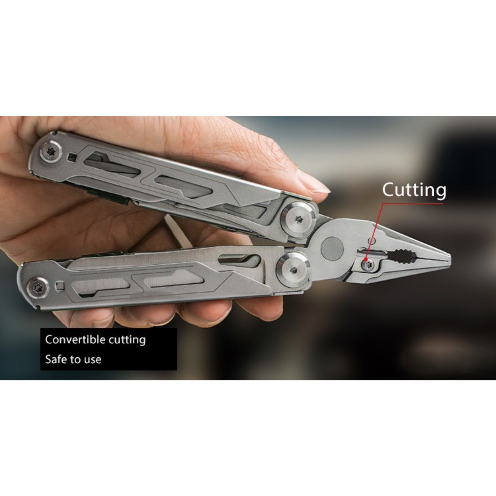 17-in-1 Folding Multi-tool Pliers Portable Camping Hiking Outdoor Repair Tool