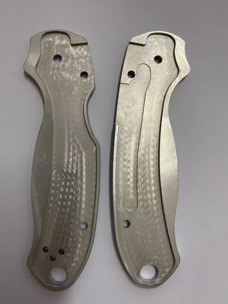 1 Pair Aluminium Alloy Handle Scales for Spyderco C223 Para3 Knives Radial Stria