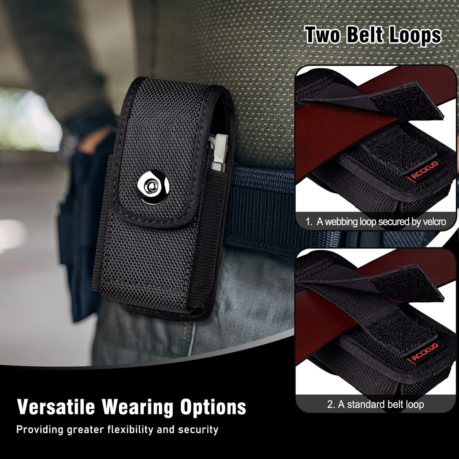 Multitool Sheath Belt Organizer Holster Pouch Black Knife EDC Leatherman