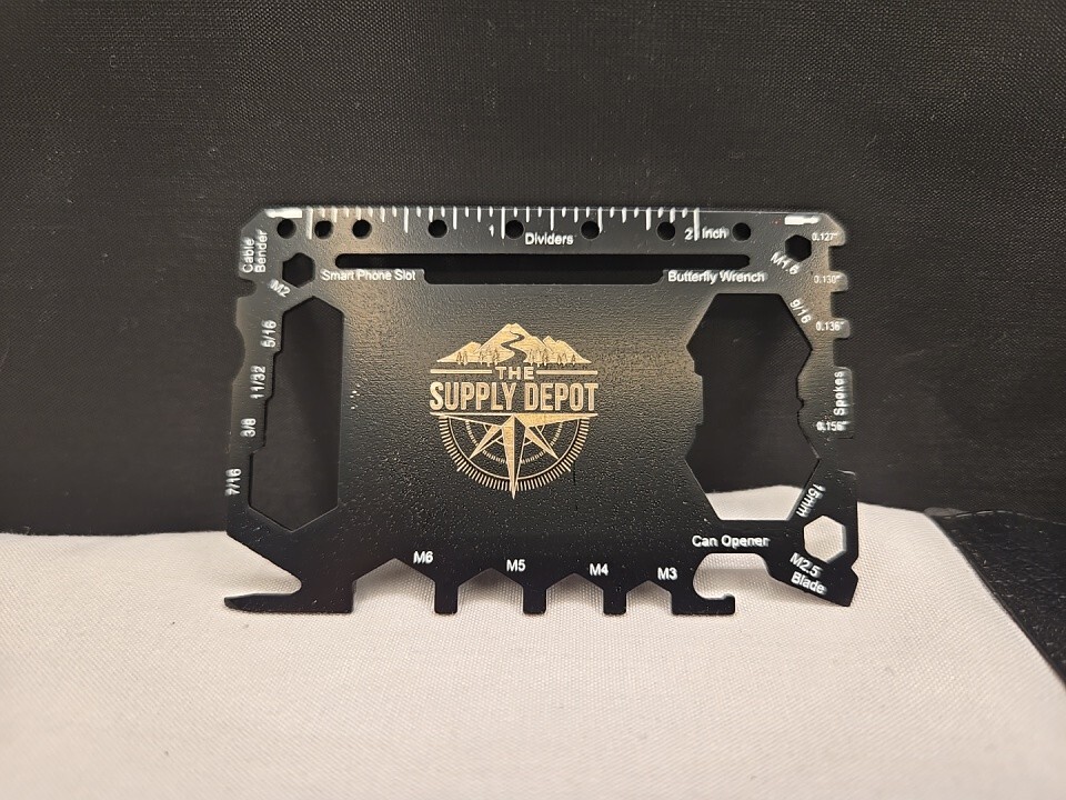 Multitool 46 In 1 Credit Card Sized Pocket Indoors Outdoors Survival Tool