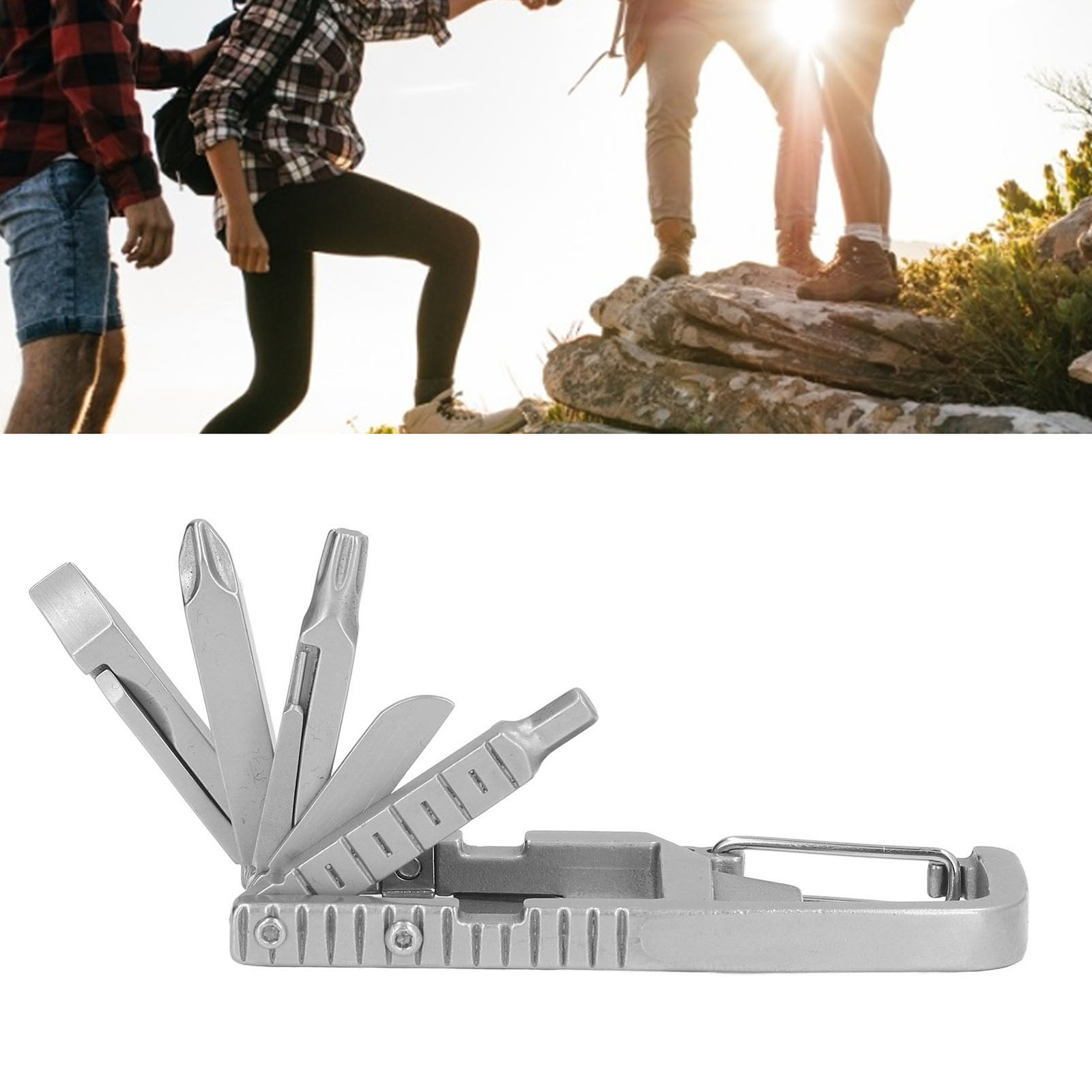 EDC Multi-tools Portable Outdoor Bottle Opener Folding Screwdriver Quick Hanging