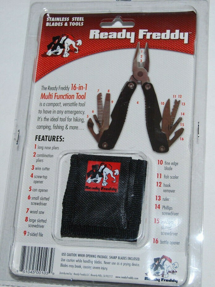 Ready Freddy 16-in-1,Hex Allen Keys, mini level set,Tape Measure,Magnetic Level