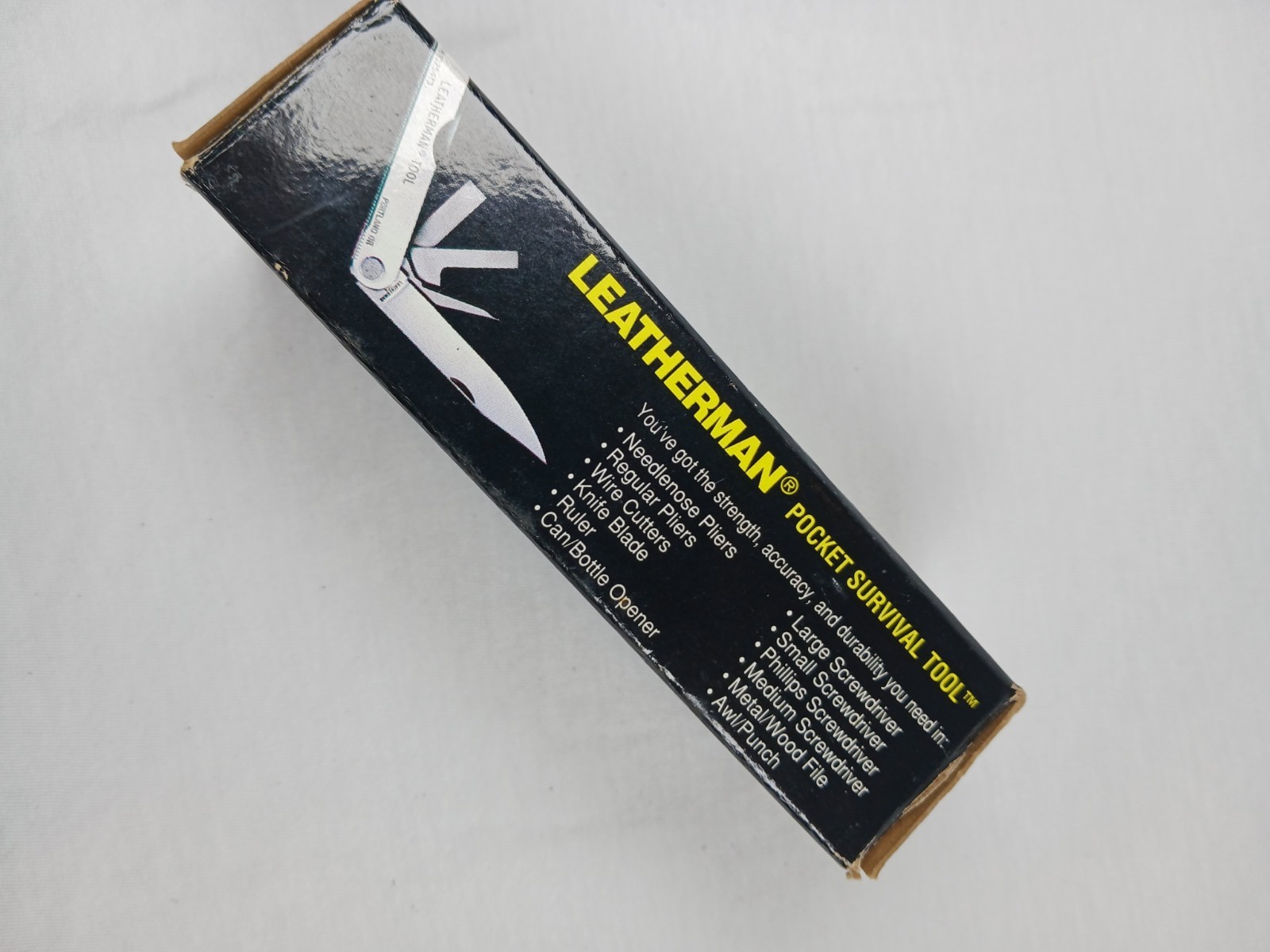 Leatherman Pocket Survival Tool PST 12-in-1 Straight Edge w/ Sheath Box Guide