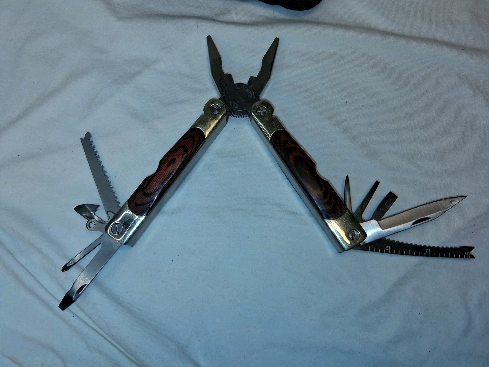 Appalachian Trail Multi-Tool 12-1 Tool – Stainless Steel Wood Inlay