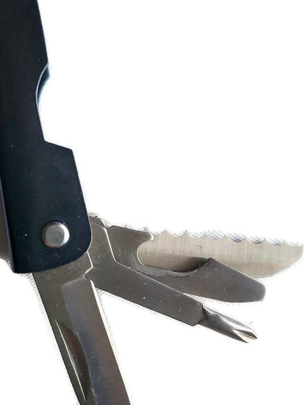 2 Multi Tools Knife Pliers Saw Bottle Opener Kit Pocket Folding Multitools Blue
