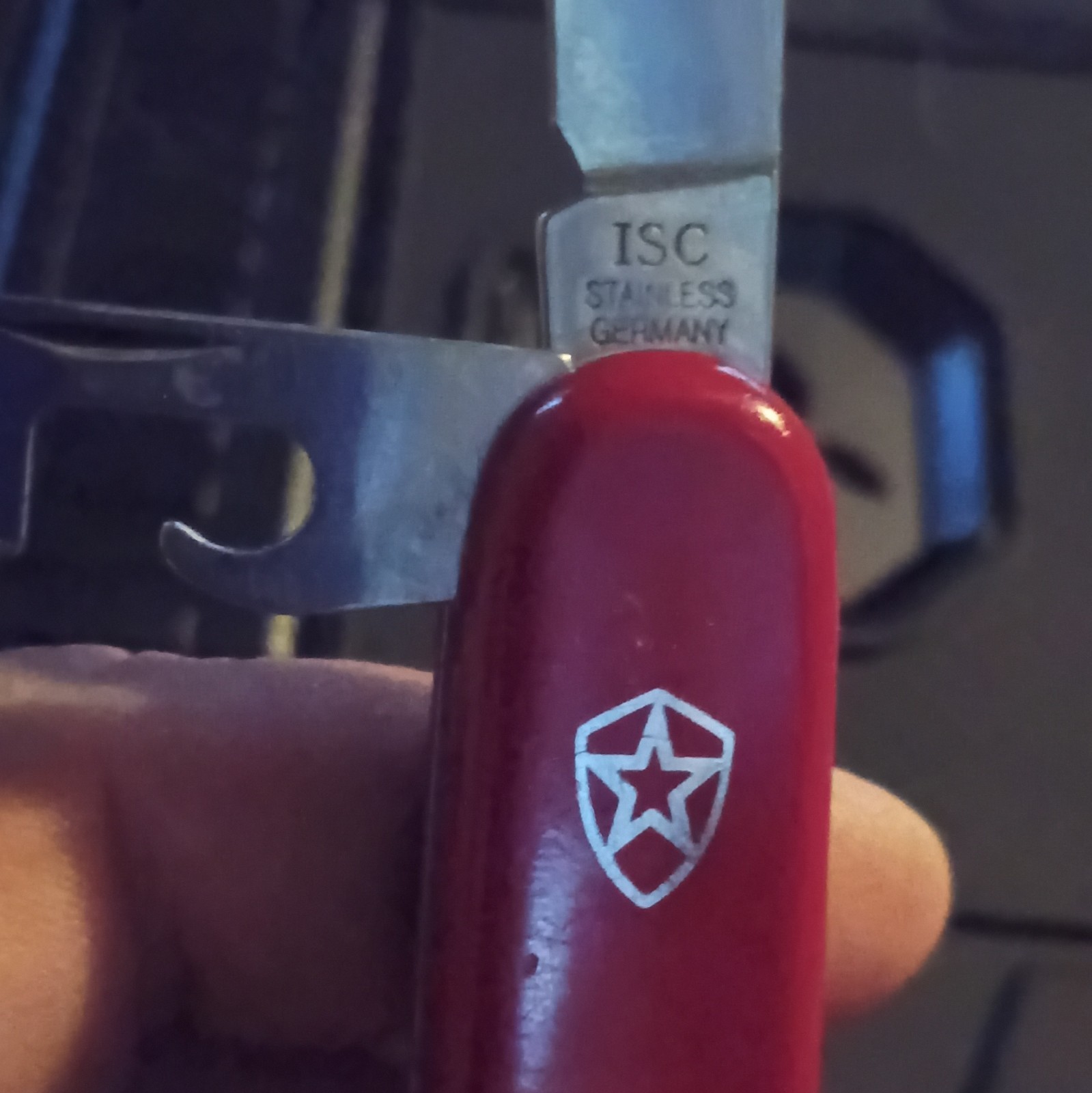 Imperial SchradeTinker Swiss Army Multi-Tool Knife Red, 8 Tool Corkscrew Opener