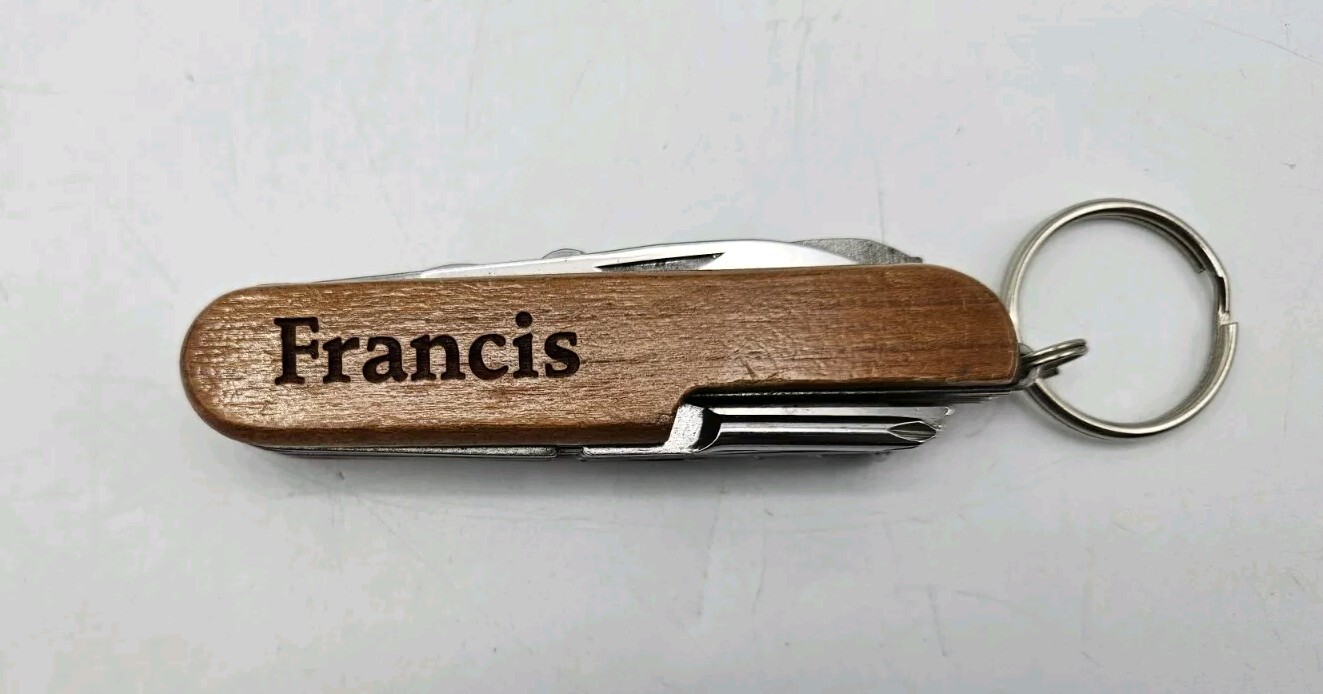 Dixie Stampede Dinner Show Army Knife Multitool, Personalized Name FRANCIS