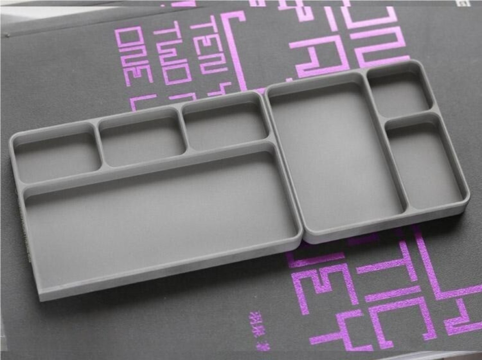 Solid Titanium Alloy Desktop Tray EDC Model Parts Screws Tools Storage Organizer