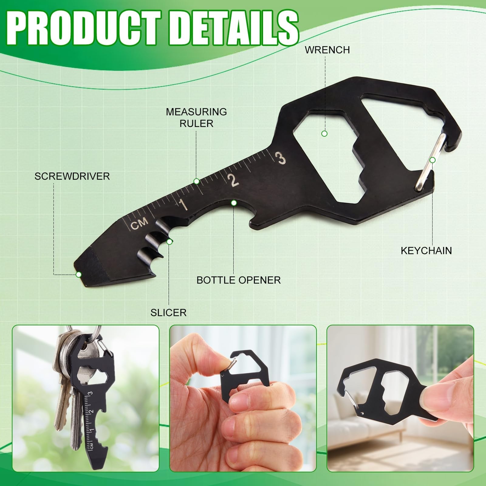 30 Pcs Multi Tool Set – 6-in-1 Screwdriver Pens, Stainless Steel Keychain, Gifts