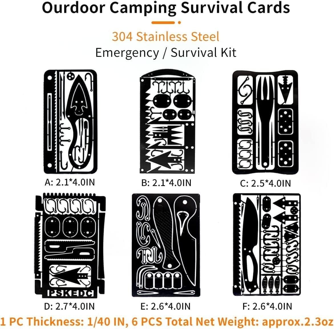 Multitool Card Emergency Camping Tool EDC Kit in Your Wallet Outdoor Hunting