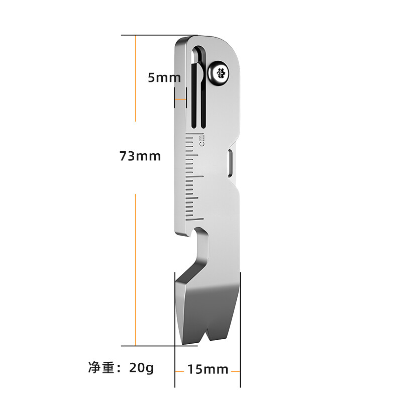 New EDC Titanium Alloy Pocket Pry Bar Crowbar Opener Wrench Outdoor Multi Tools