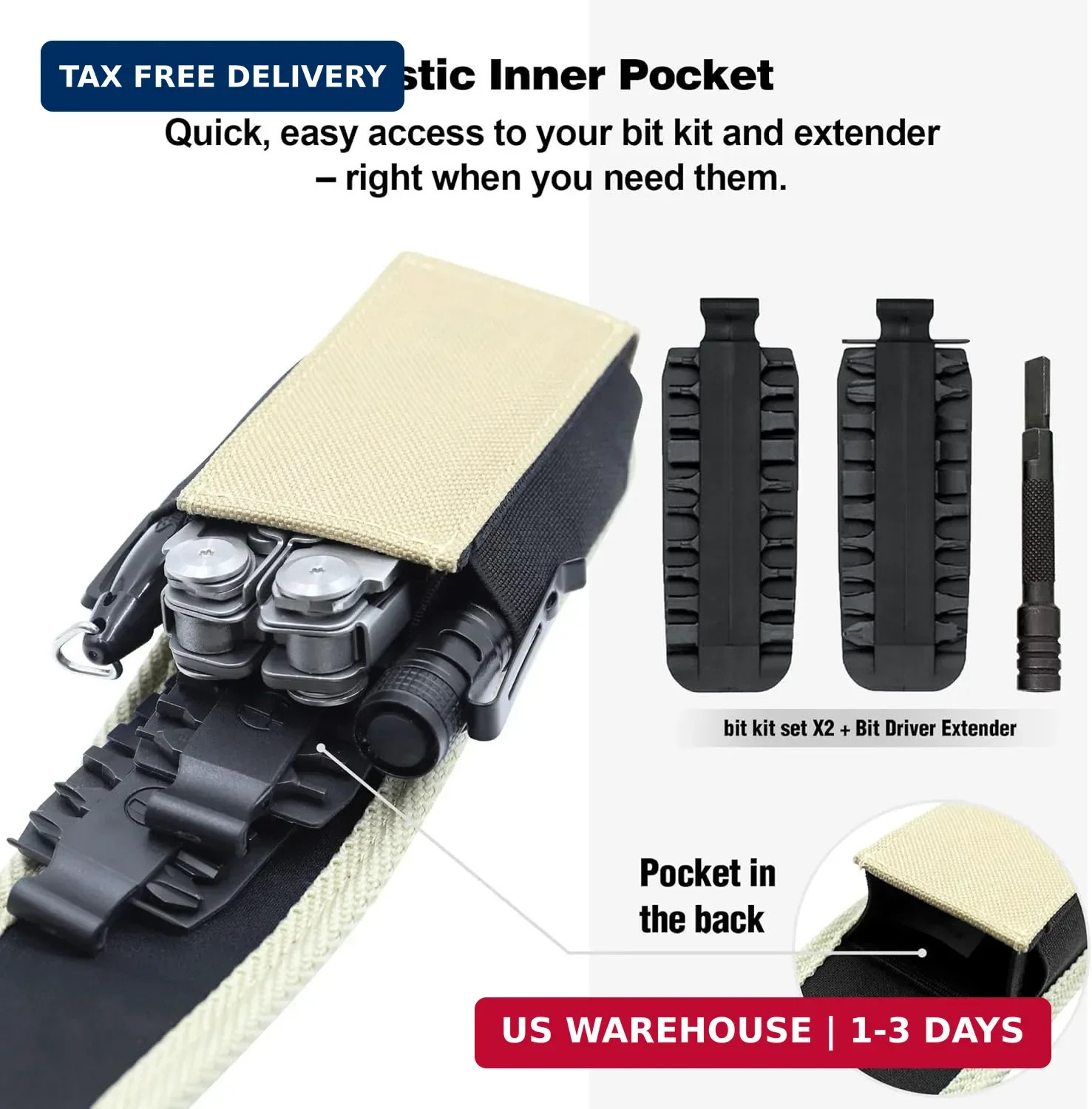 Perilogics Magnetic Tool Sheath for Leatherman – Nylon Belt Pouch Fits Wave Plus