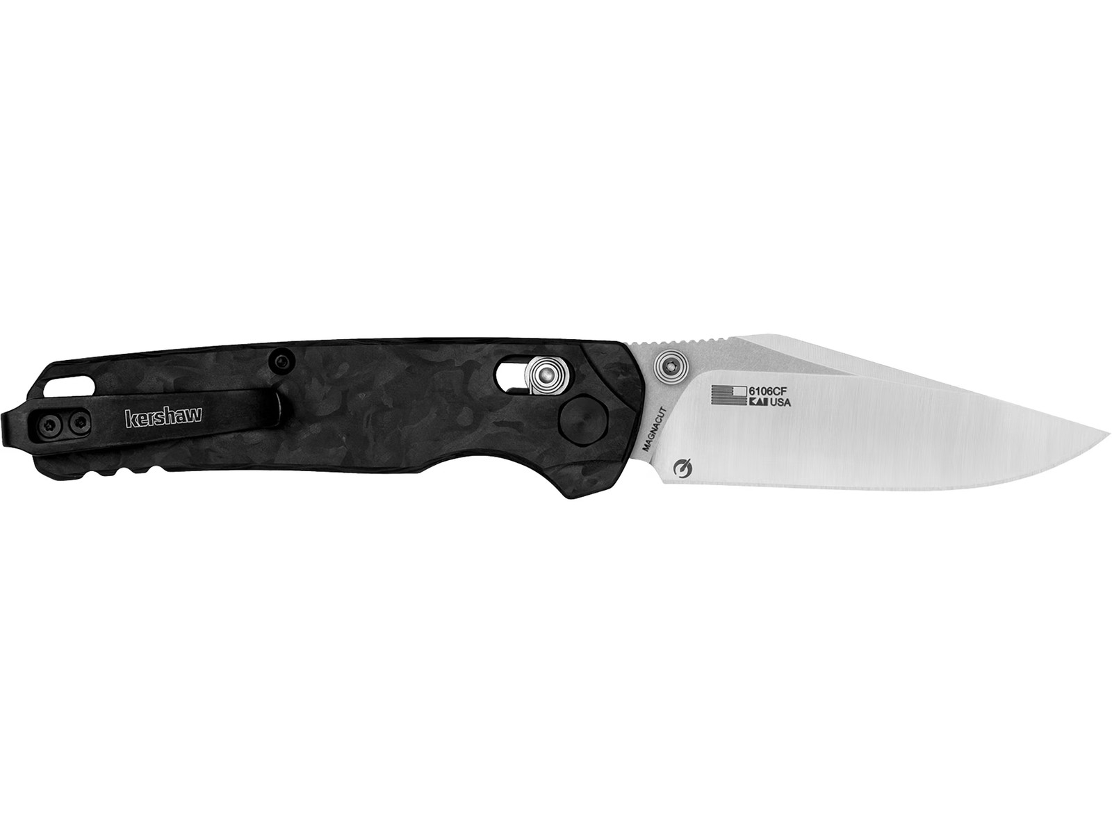 Kershaw Bel Air Pocket Knife 3.05″ Clip Point CPM MagnaCut Satin Blade Carbon