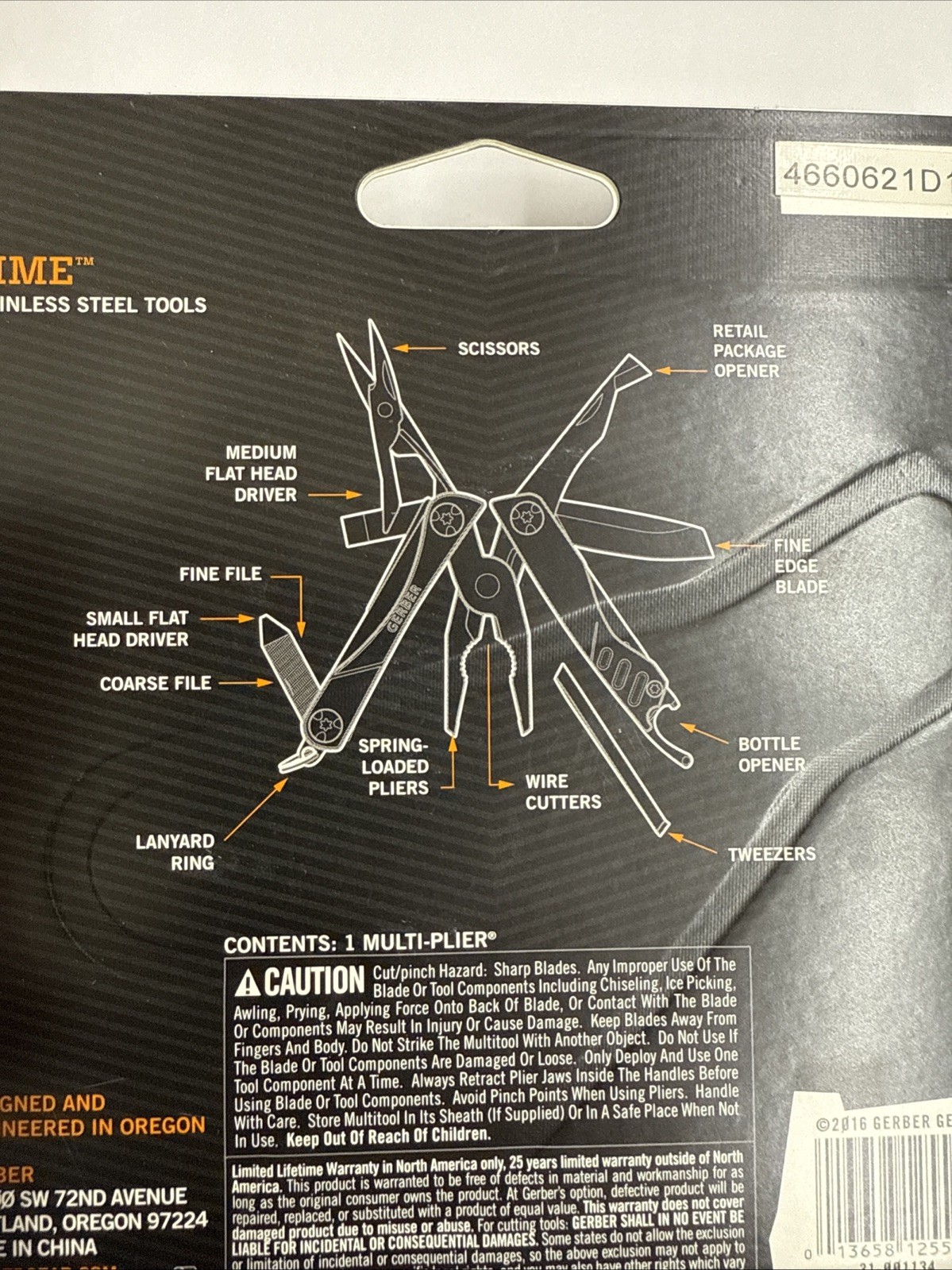 GERBER DIME 12-TOOL MULTI-TOOL PLIER Black 31-001134 KNIFE 936-8572