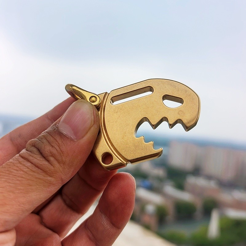 Brass EDC Tool Solid Shark Made Pure Copper