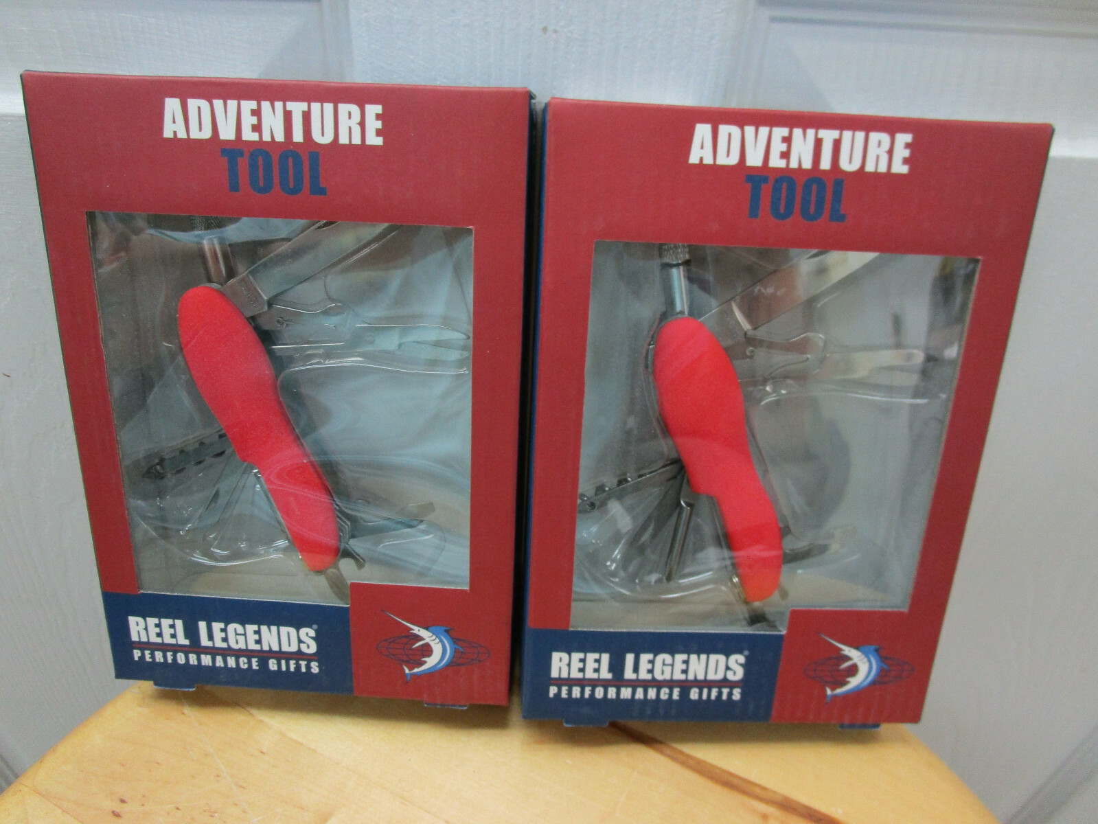 2 x Reel Legends Adventure Tool Pocket Knife, 9 Blade-Red (GM0150PBE-600)