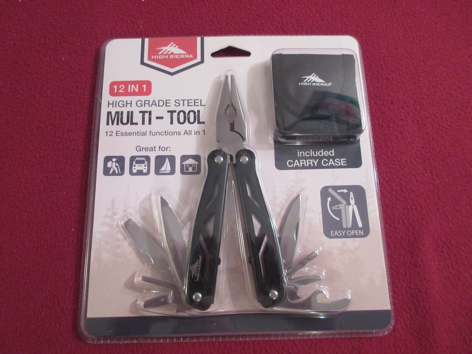 HIGH SIERRA 12-IN-1 MULTI-PLIERS TOOL + 12-IN-1 COMPACT TOOL STAINLESS STEEL