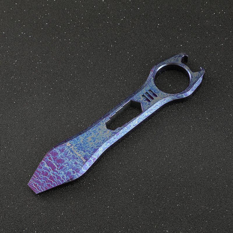 Titanium Pocket Pry Bar Crowbar Outdoor EDC Multi Tools Bottle Opener Wrench