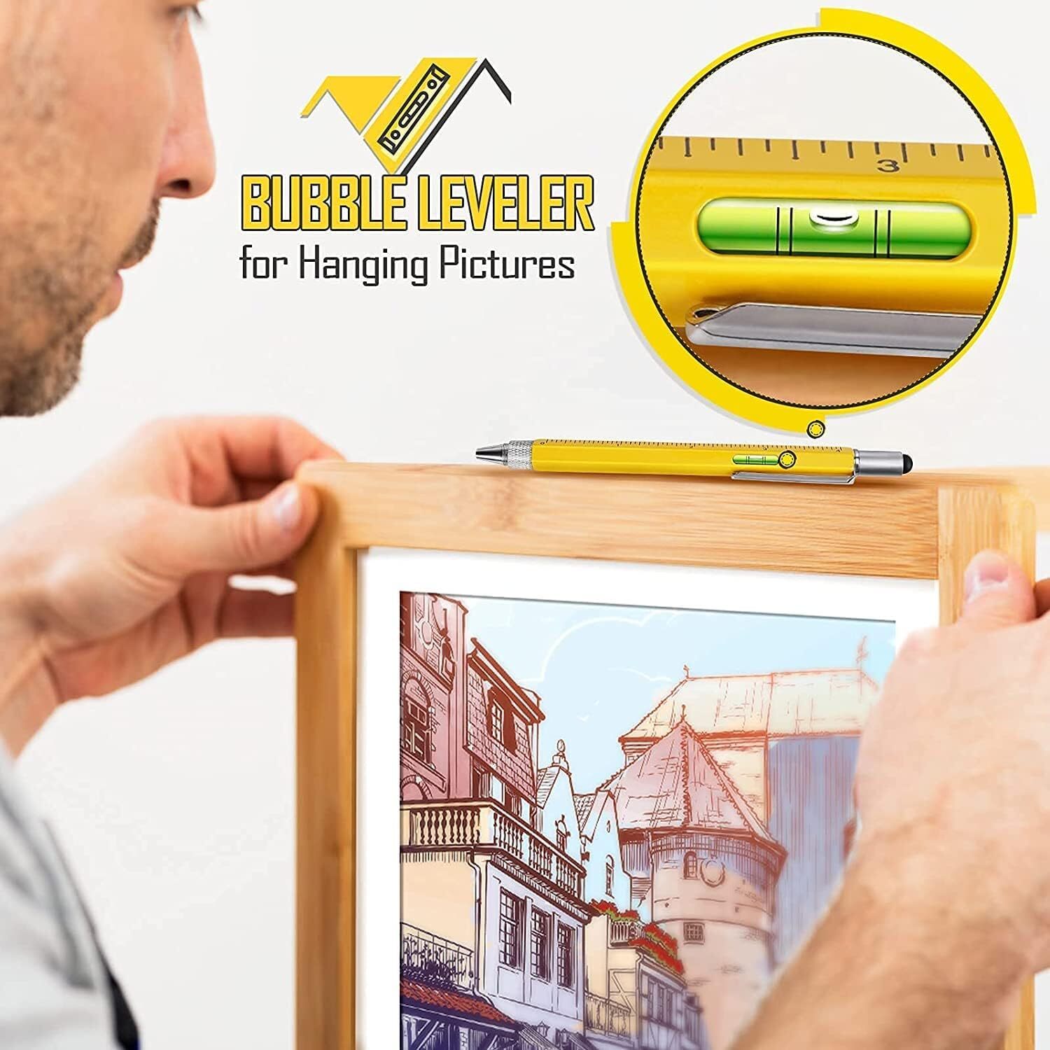 Stocking Stuffers Gifts for Men Dad-Multitool Pen Construction Tools, Pen Too