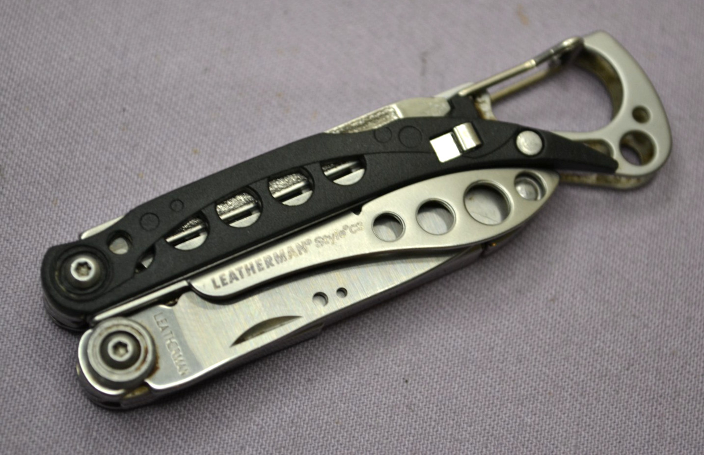 OEM Leatherman Style CS Black Stainless Multi-Tool Knife Discontinued USA–Great