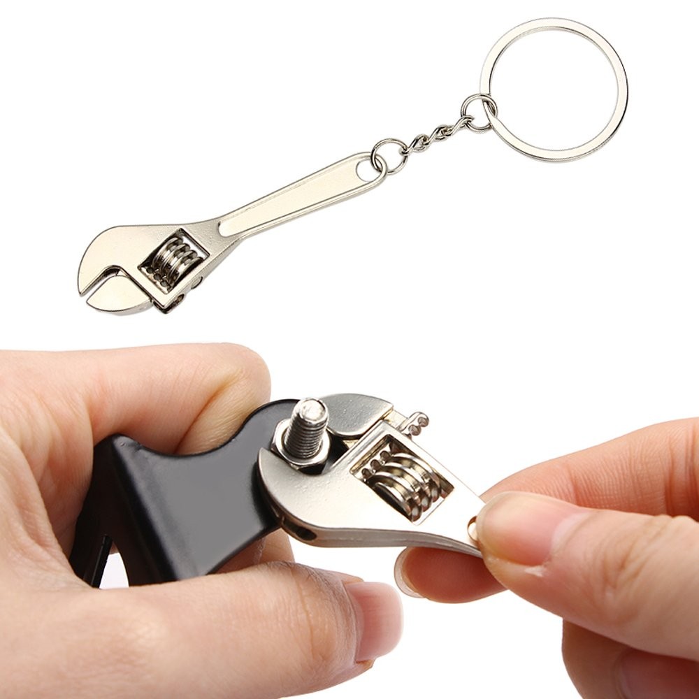4pcs Mini Wrench Tool Keychain Metal Spanner Keyring Pendant Key Holder Organ…