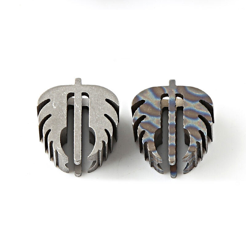 Hot Titanium Alloy EDC Key Pendant Bead Lanyard Parachute Cord DIY Necklace Head