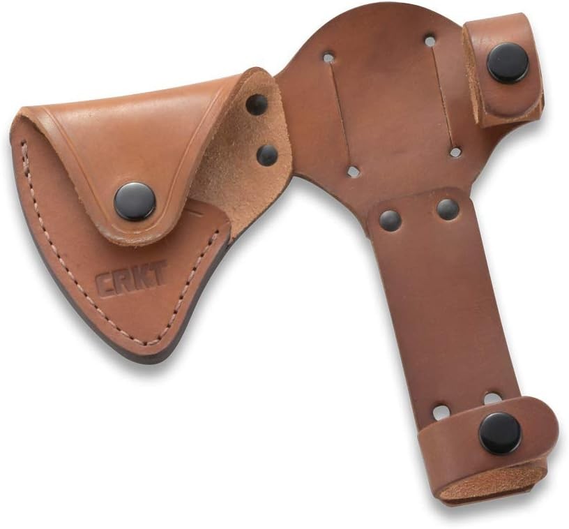 CRKT Woods Chogan Tomahawk Sheath: Full Grained Leather, Multiple Brown
