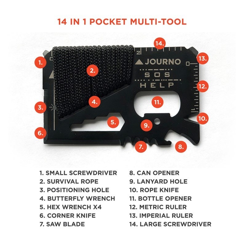 Best Dad Gift: 14-in-1 Multitool. Gift For Dad, Survival Tool, Pocket Multi-Tool