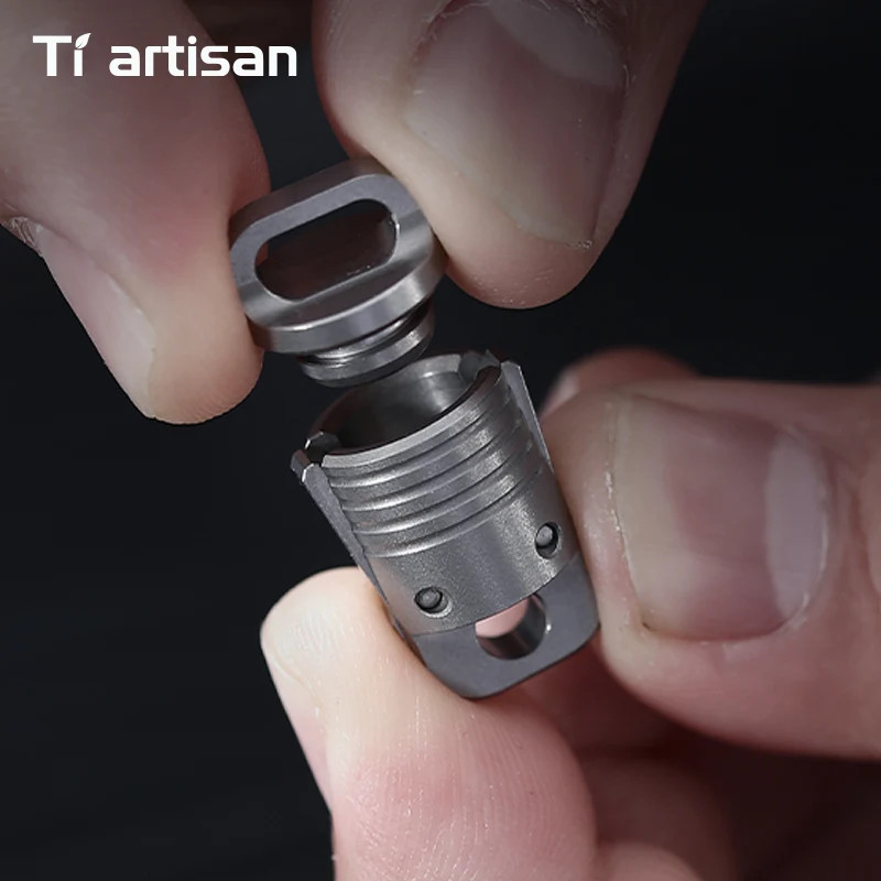 Tiartisan Titanium Alloy Keychain Rotatable Quick Release EDC Pendant