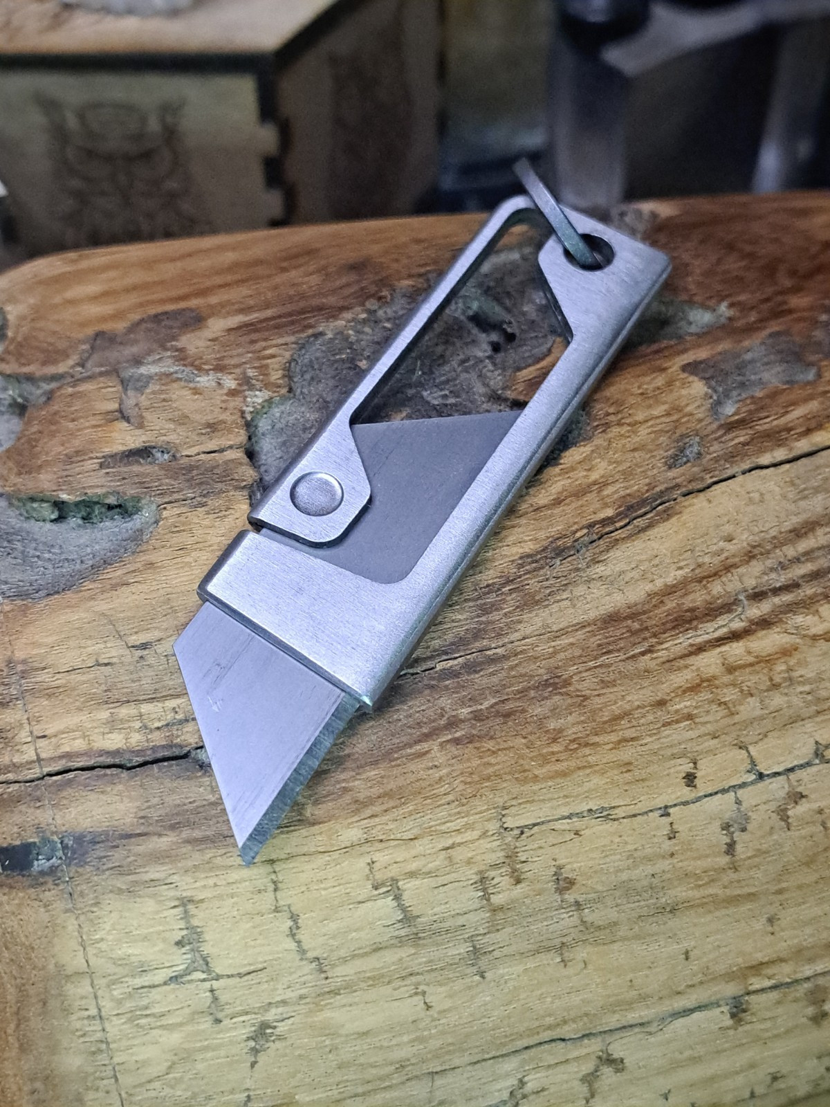 Stainless Steel Minimalist Keychain Utility Knife