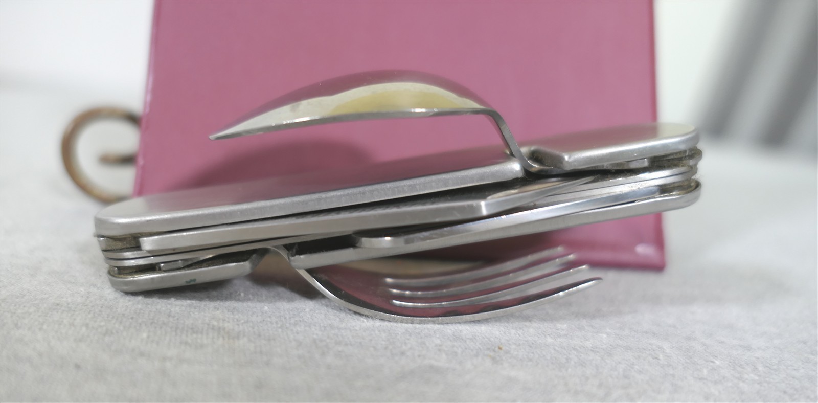 Winchester Steel Camping Utensil 5-in-1 Pocket Knife Fork Spoon Corkscrew Opener