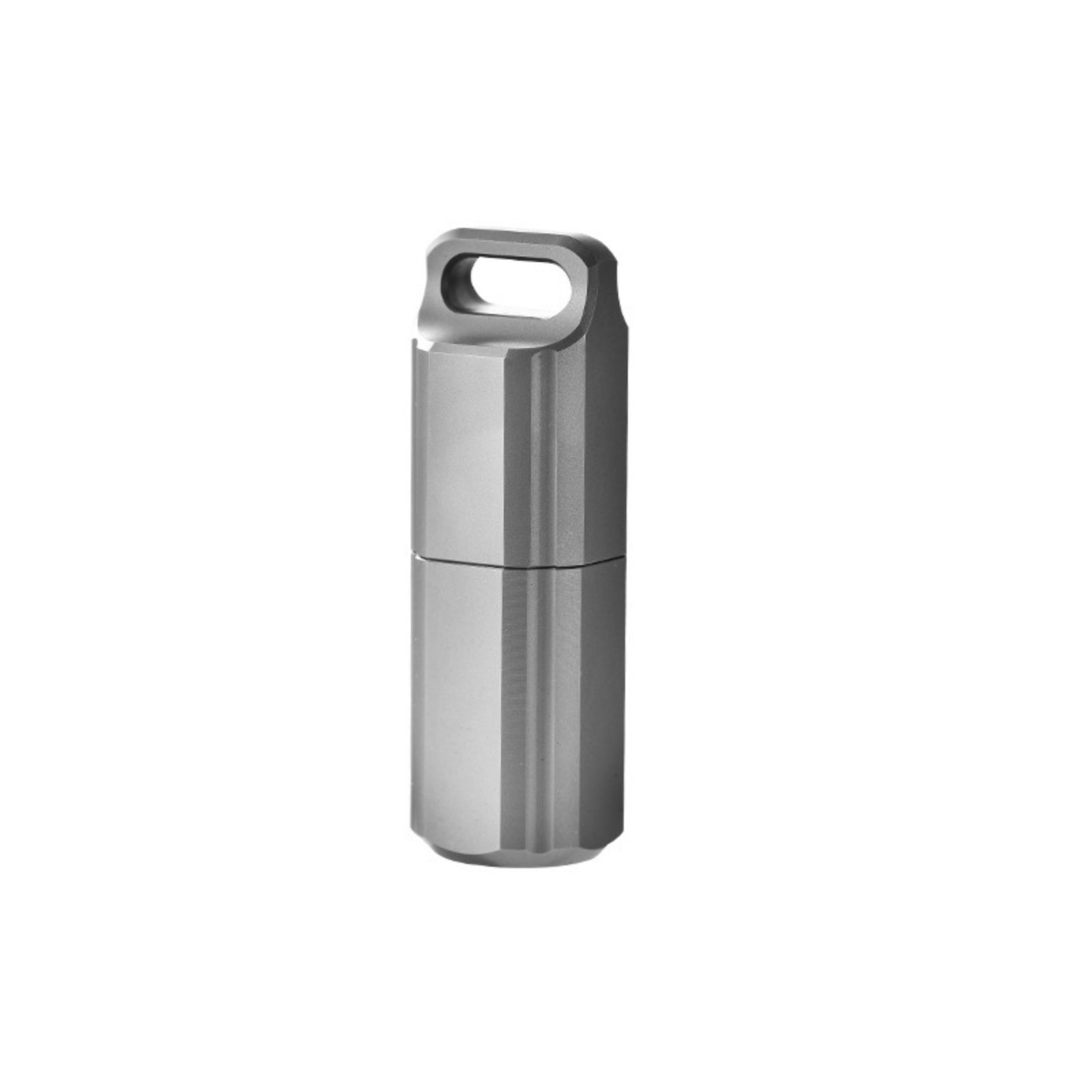 Titanium Alloy EDC Capsule Pill Holder Lighter Case Outdoor Storage Waterproof