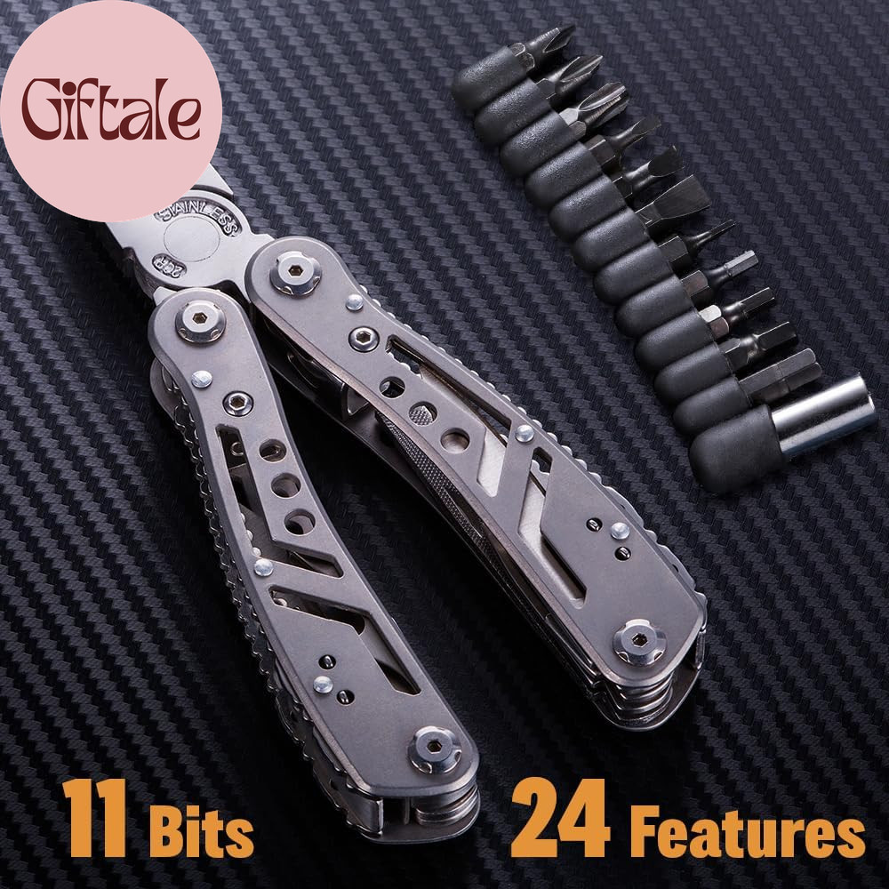24-In-1 Multitool with Knife, Pliers & 11 Bits Sharp Stainless Steel – Multi Too