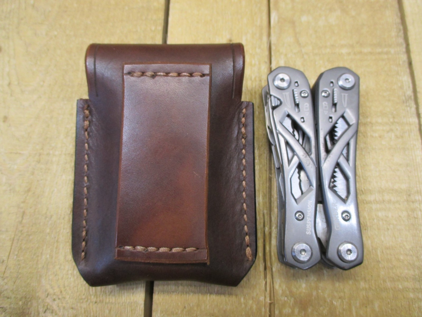 Leather Sheath for Gerber Center Drive or Schrade Tough Multi Tool. R or L Hand