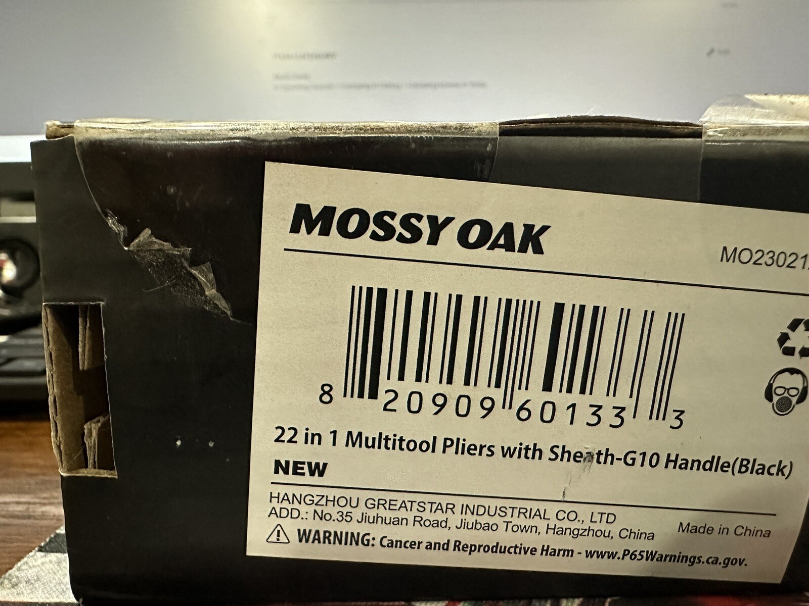 MOSSY OAK 22 IN 1 MULTITOOL PLIERS WITH SHEATH -G10 HANDLE MO23021SA- MO23022A