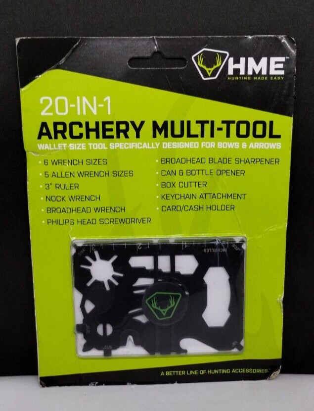 HME Wallet Size Archery Multi-Tool (20 in 1)