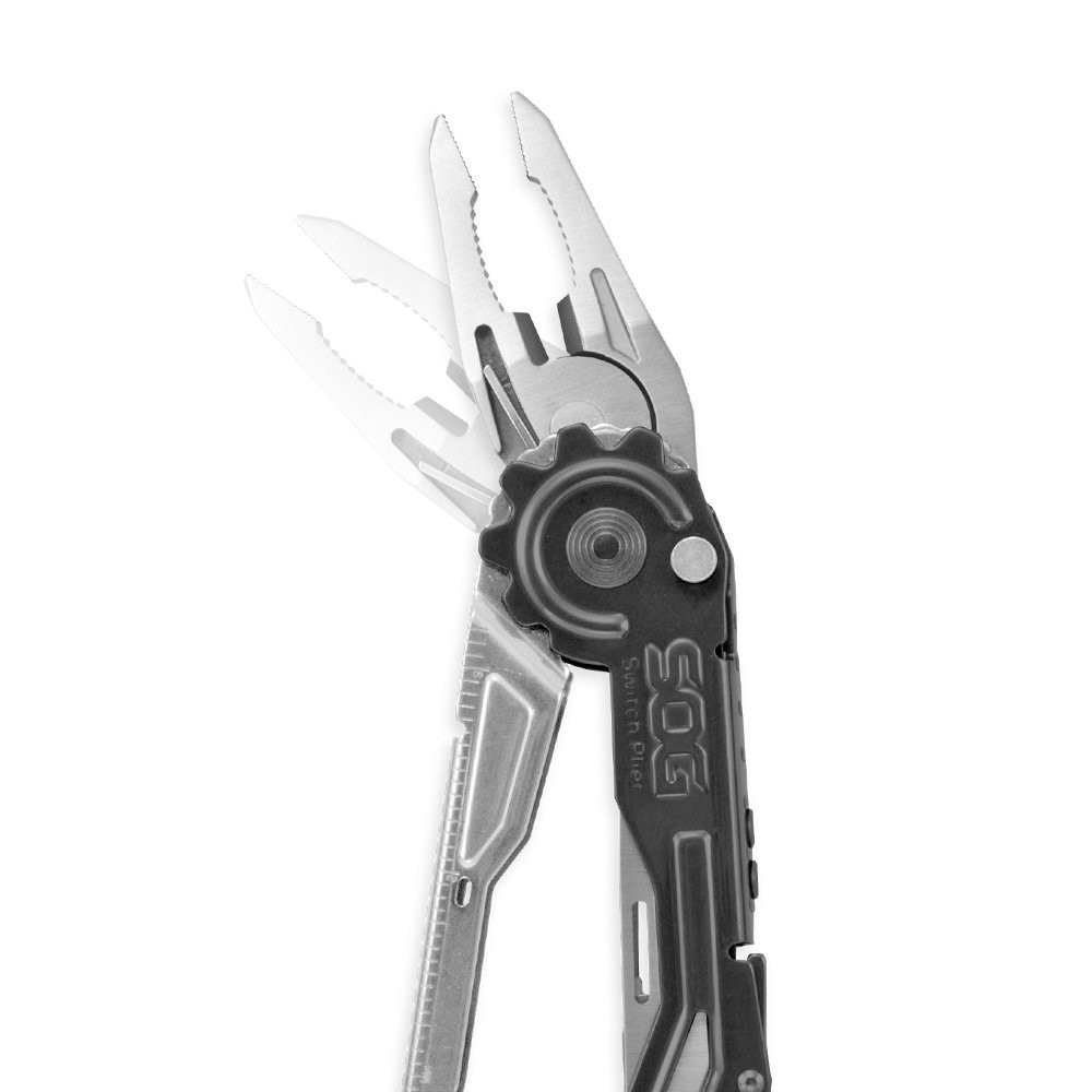 SOG Daily SwitchPlier 2.0, 12-in-1 Multi-Tool w/ One-Hand Deploy – SWP1001-CP