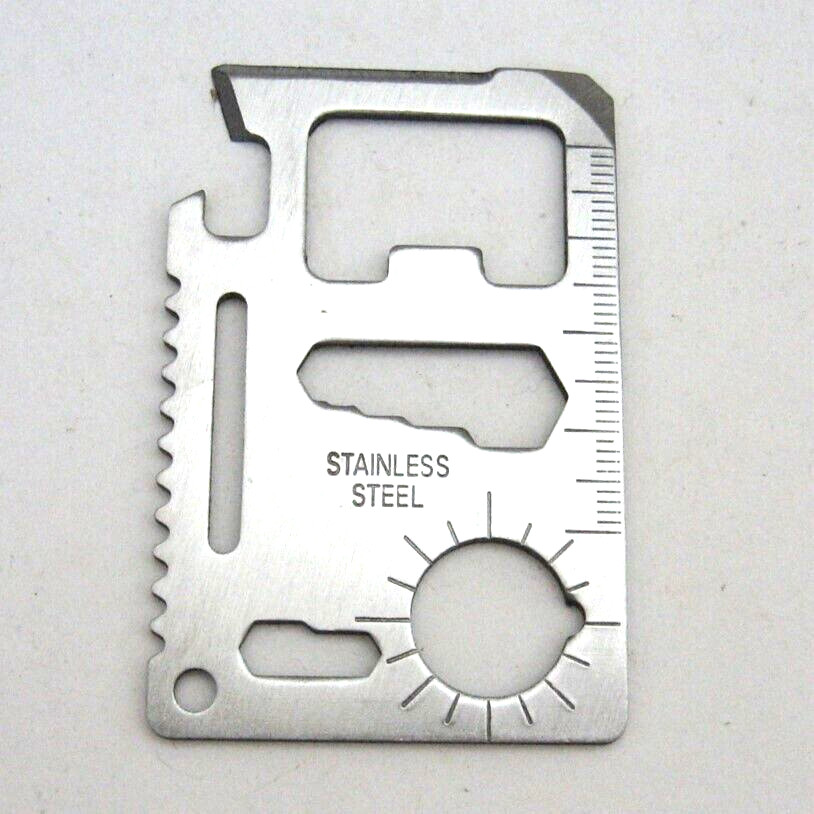 Multi-Purpose Pocket Survival Tool Stainless Steel Can Opener Knife Screwdriver